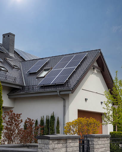 photo of solar panel on house