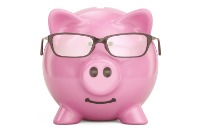 pig with glasses