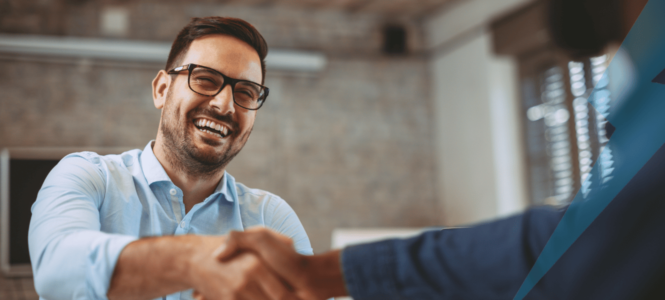 man shaking hands