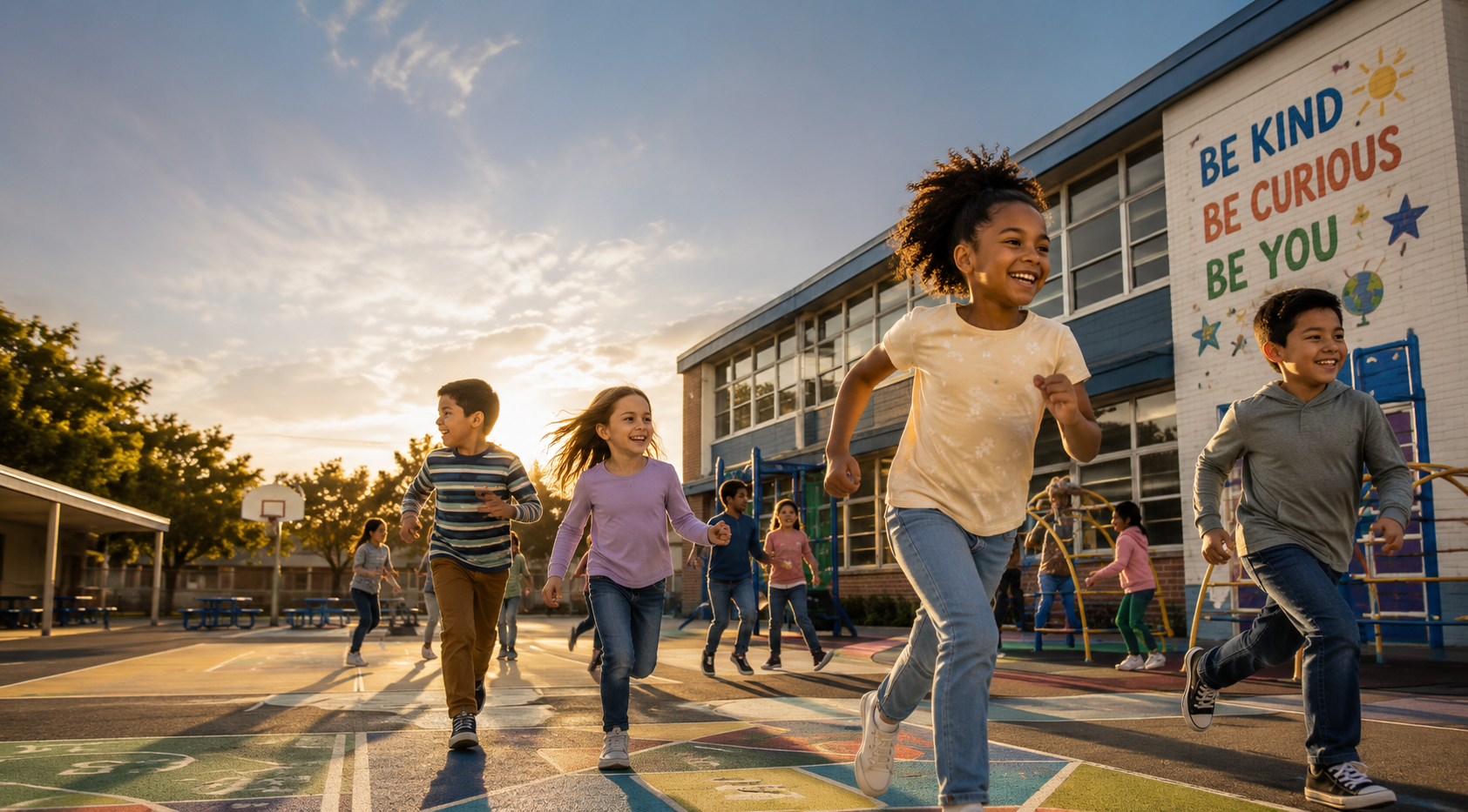 kids running
