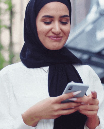 girl using phone