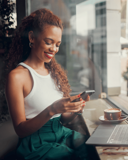 woman at coffee shop