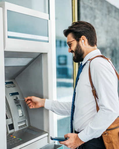 man on atm